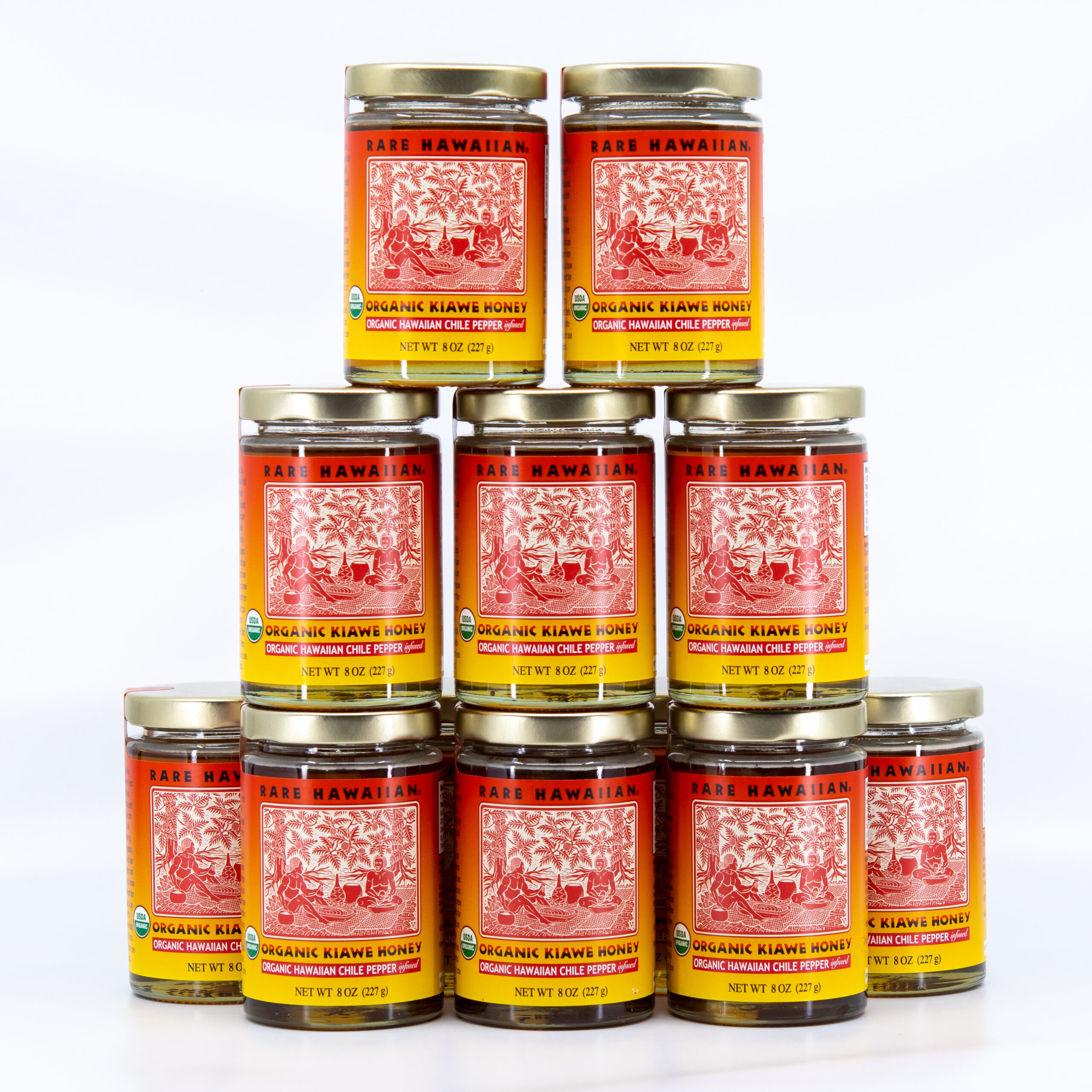 Organic White Kiawe Honey, Chile Pepper Infused 8 oz. (Case of 12)