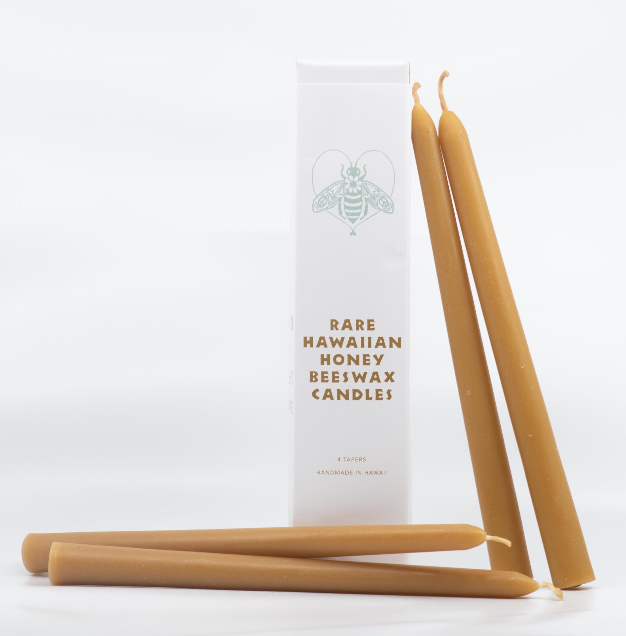 10″ Taper Beeswax Candles – 2 pairs