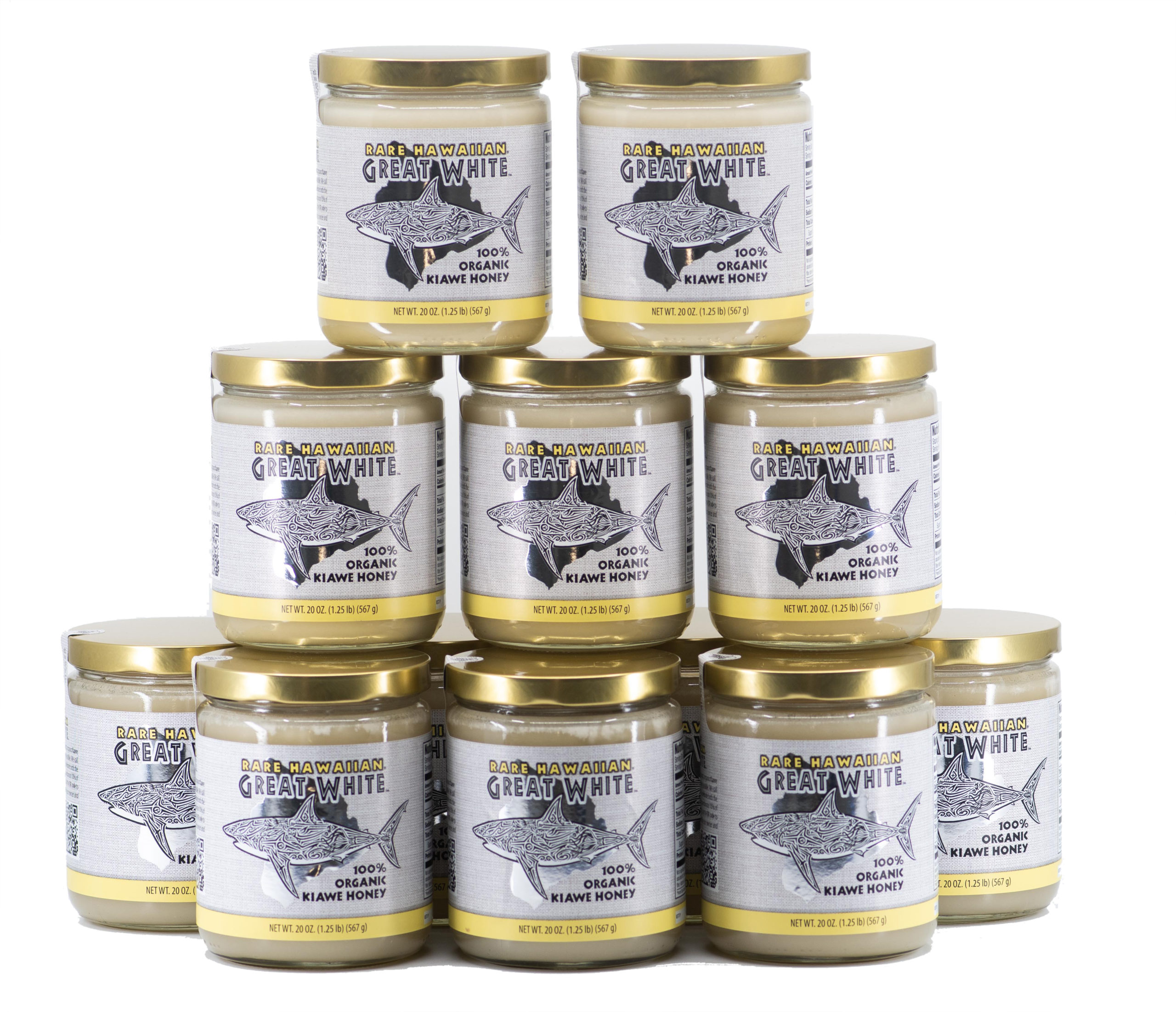 Organic Great White Honey 20 oz. (Case of 12)
