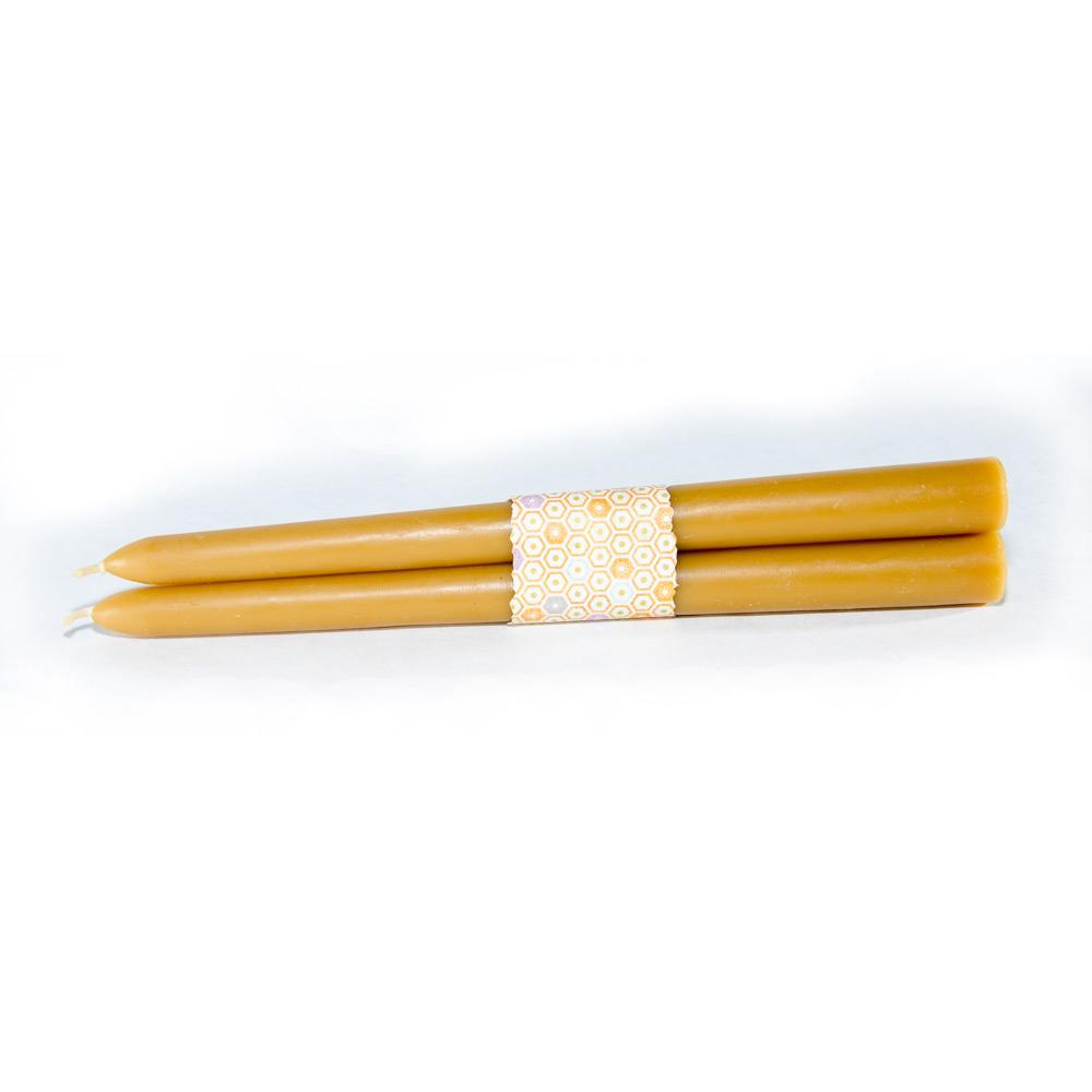 10″ Taper Beeswax Candles – 1 pair