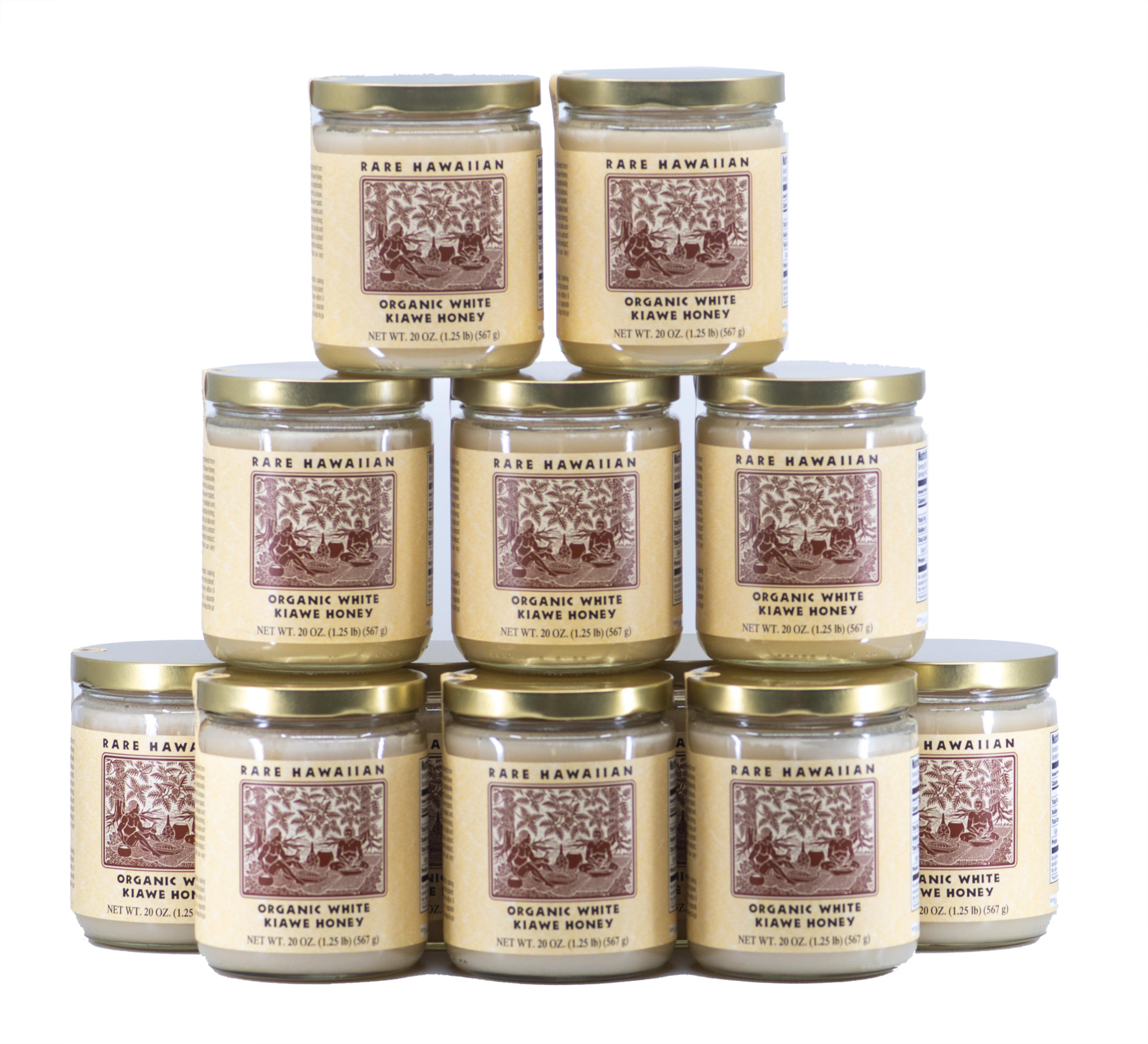 Organic White Kiawe Honey 20 oz. (Case of 12)
