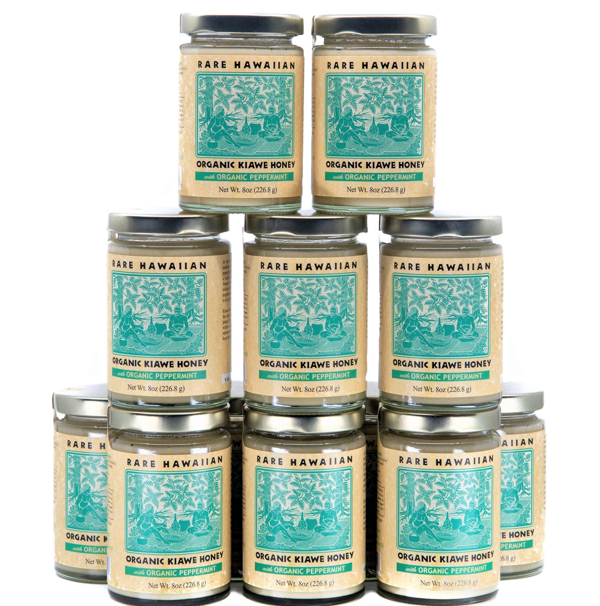 Kiawe Honey with Organic Peppermint 8 oz. (Case of 12)